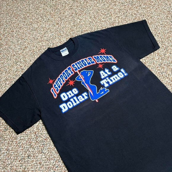 Vintage Y2K funny black faded tee size M - Picture 3 of 7